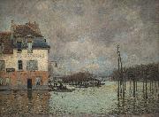 unknow artist L inondation a Port Marly Germany oil painting artist